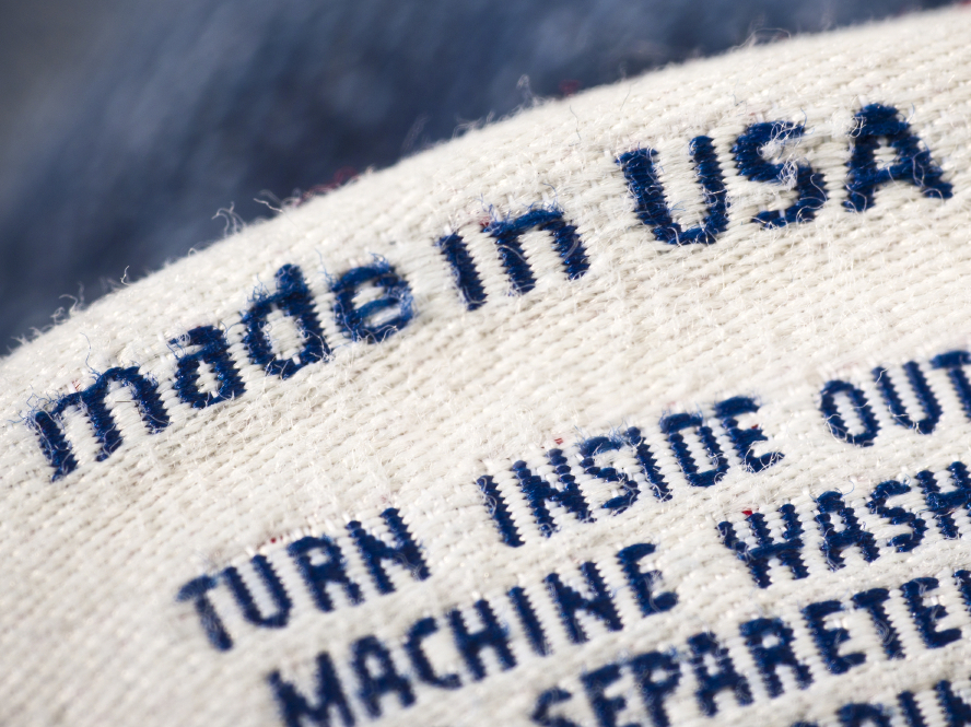 Casual clothing detail fashion background made in the USA (iStockPhoto.com)