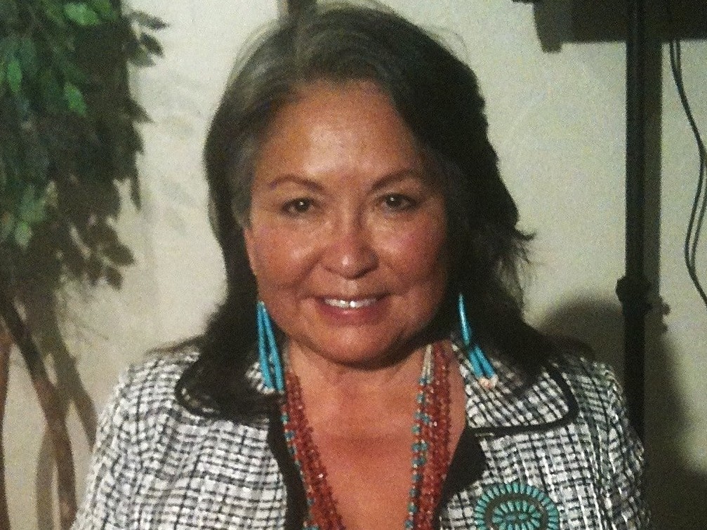 Luci Tapahonso is the author of several collections of poetry, including <em>A Radiant Curve</em> and <em>Blue Horses Rush In.</em> (Wikimedia Commons)