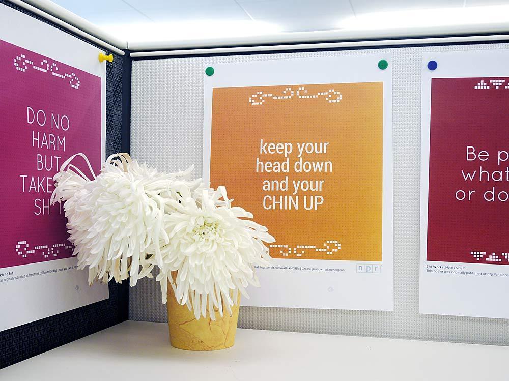 Create, print and hang your own cubicle aphorisms. (NPR)