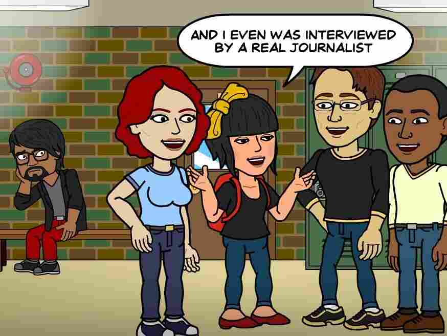 "And I even was interviewed by a real journalist."