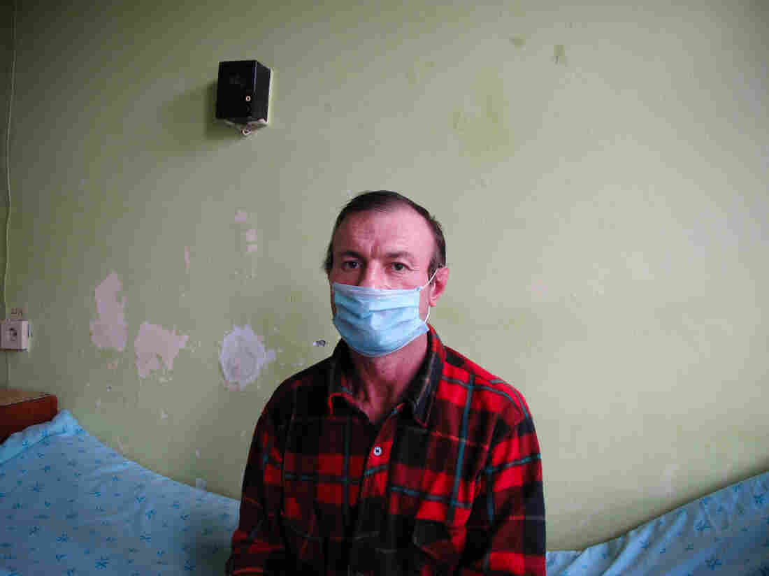 Nikolay Popa, 47, first caught TB in Ukraine. He's been in the hospital for five months. "It is very difficult to endure this treatment. It lasts a long time, and it affects my hearing, my eyesight. There are other organs that ache."