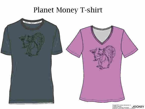 A mockup of the colors of the Planet Money t-shirt.