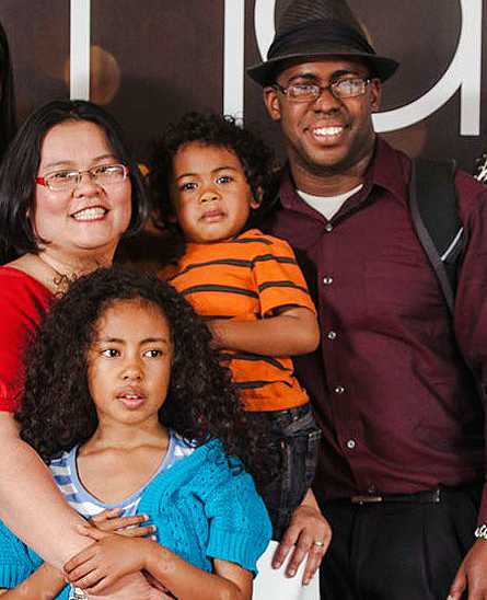 Thien-Kim Lam (left) and Larry Bright (right) with their 3-year-old son and 7-year-old daughter, are a multiracial family. They represent a growing segment of American families that are inter-racial and whose children identify as both races. (Courtesy of Thien-Kim Lam)