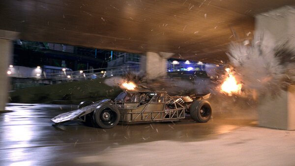 This little skeleton-of-the-Batmobile-y looking thing is actually one of the vehicles on display in Fast & Furious 6.