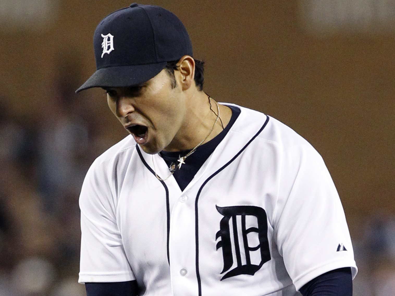 Anibal Sanchez of the Detroit Tigers reacts after striking out Justin Morneau of the Minnesota Twins to end the game on Friday. One Hit Wonder? Another Anibal Sanchez No-Hit Bid Spoiled