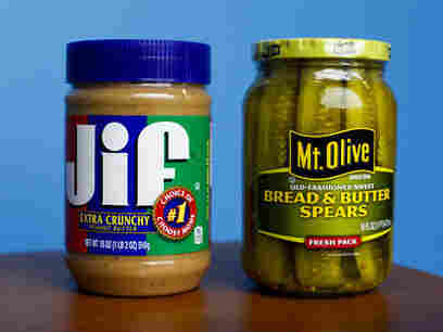 Peanut butter and pickles.
