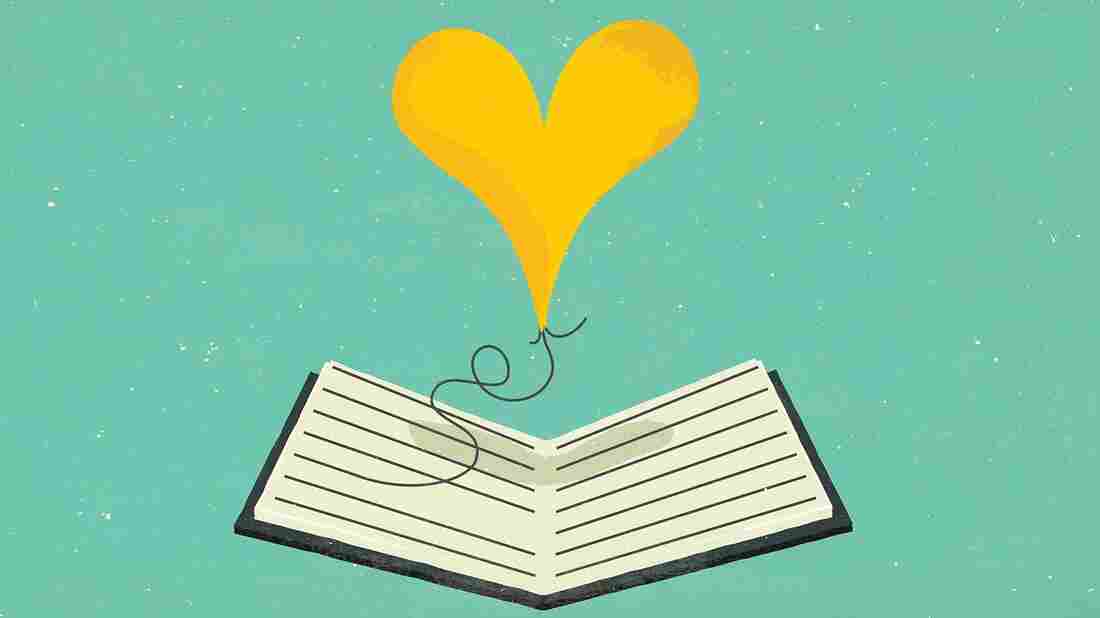 Illustration: A heart writing a book