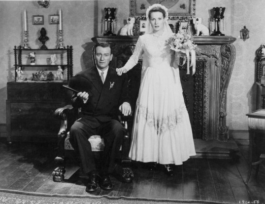 Actors John Wayne and Maureen O'Hara in John Ford's <em>The Quiet Man</em>. (Getty Images)