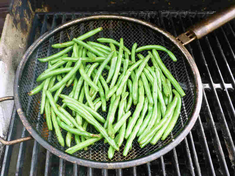 Grilled Green Beans with Fresh Horseradish