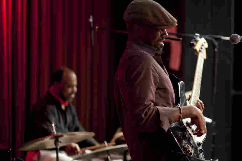 Brad Jones (bass) and Pheeroan akLaff.