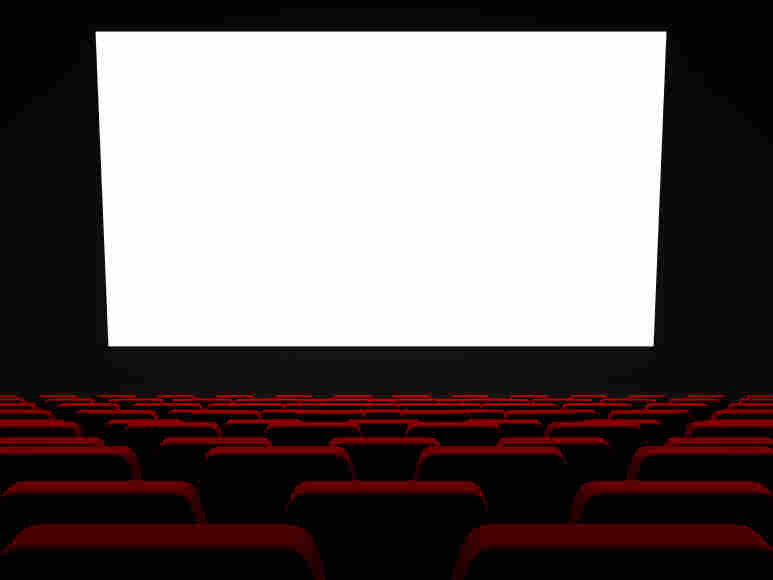 Empty movie theater.