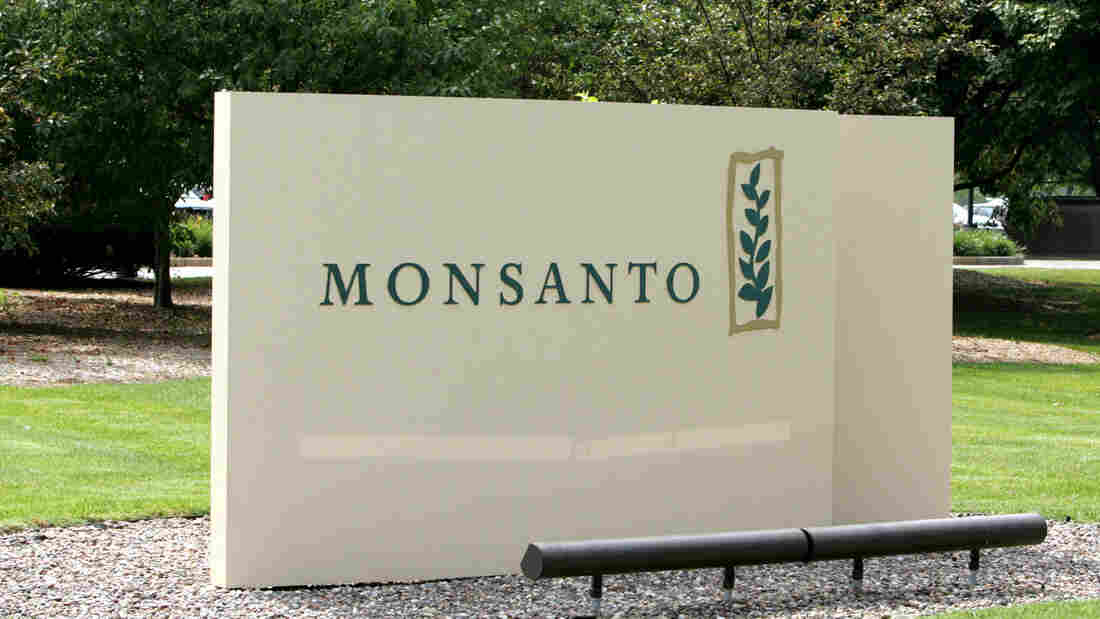 The sign at Monsanto headquarters in St. Louis.
