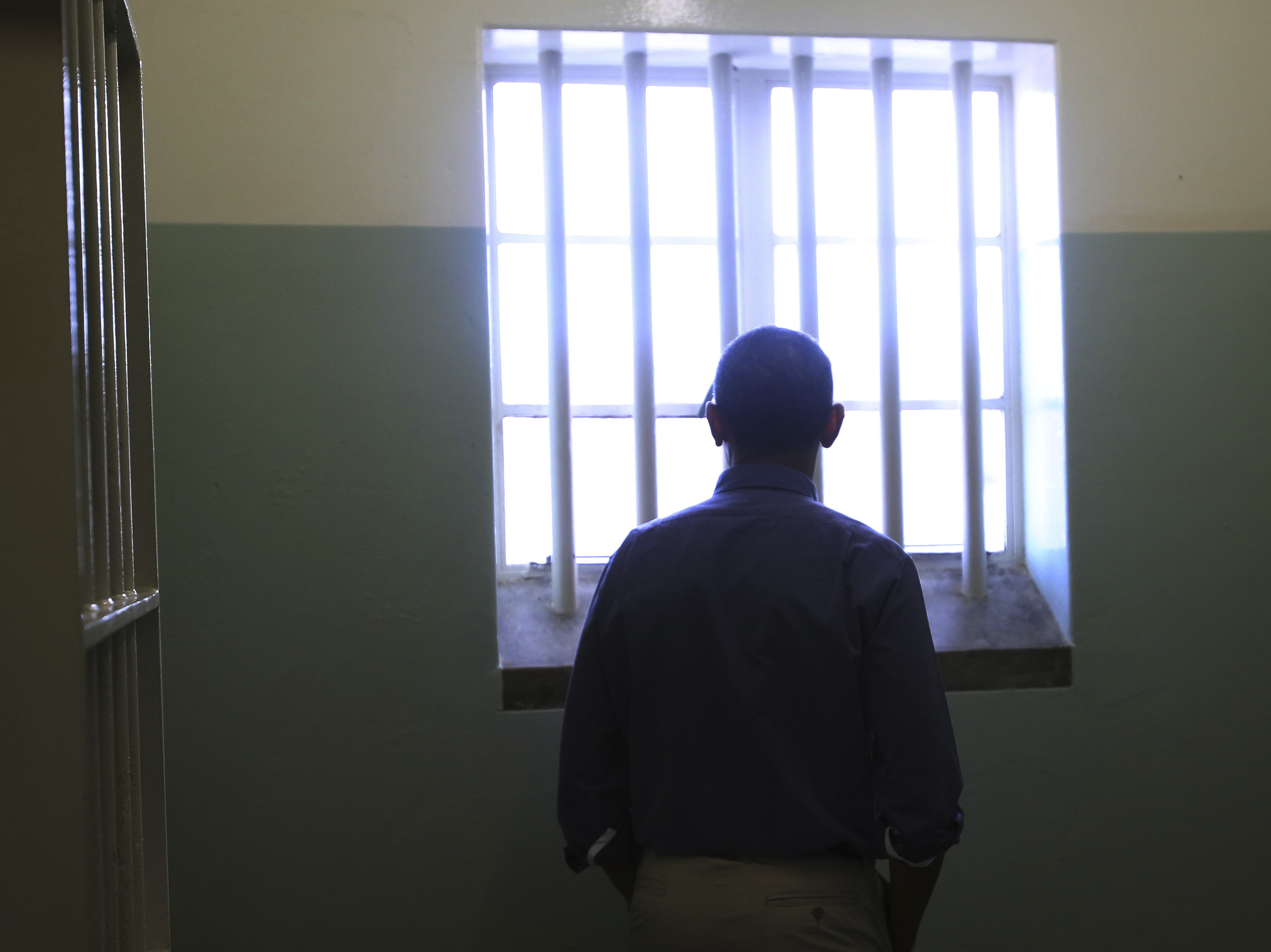 Deeply Humbled' Obama Visits Mandela's Former Jail Cell : The Two-Way : NPR, image size:3451x2586