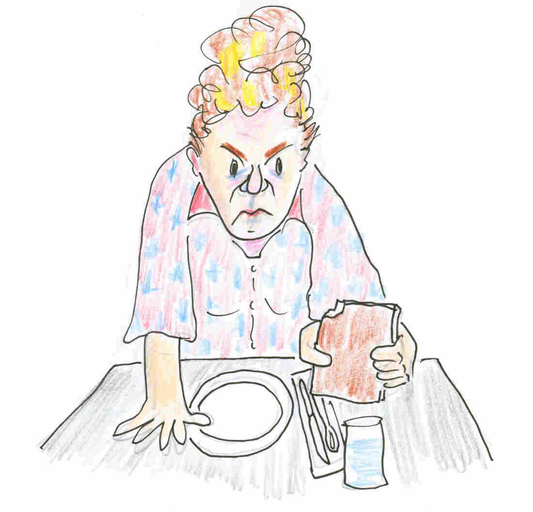 Aunt with toast.