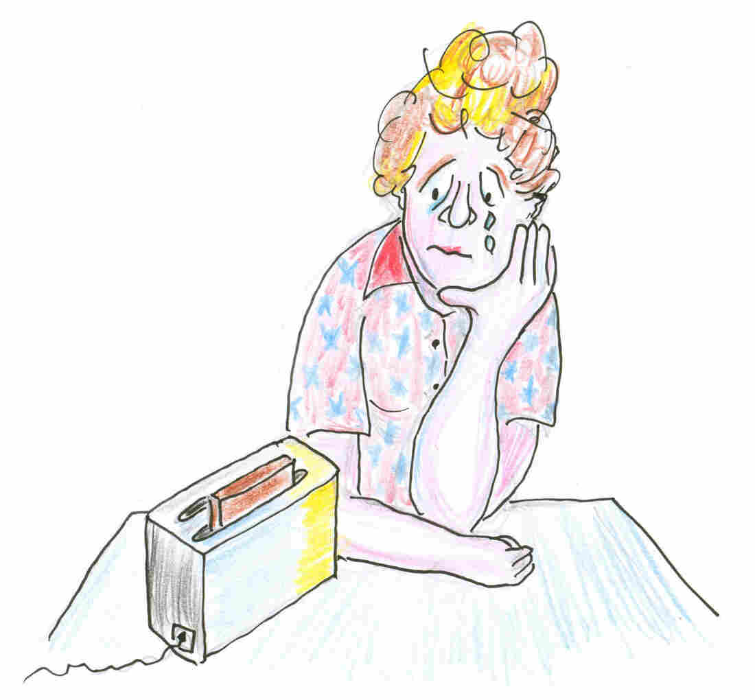 Aunt with toaster.