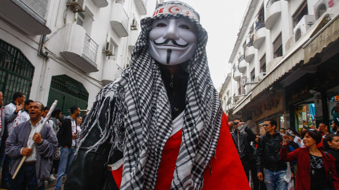 Where The Mask Seen In Global Protests Is Made : Parallels : NPR