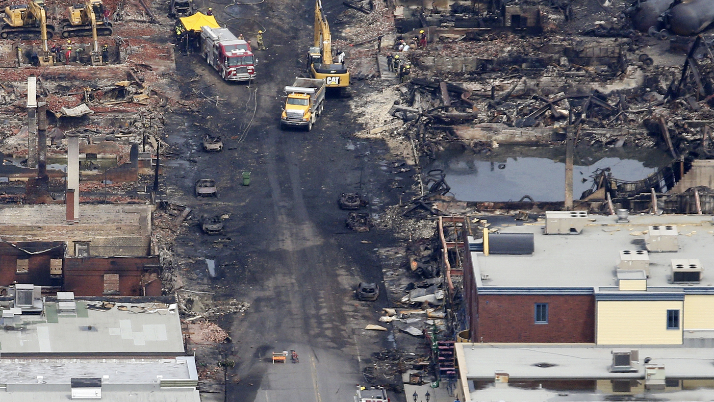 The Ravage Quebec Building Residents Heading Home In Blasted Quebec Town : The Two-Way : NPR