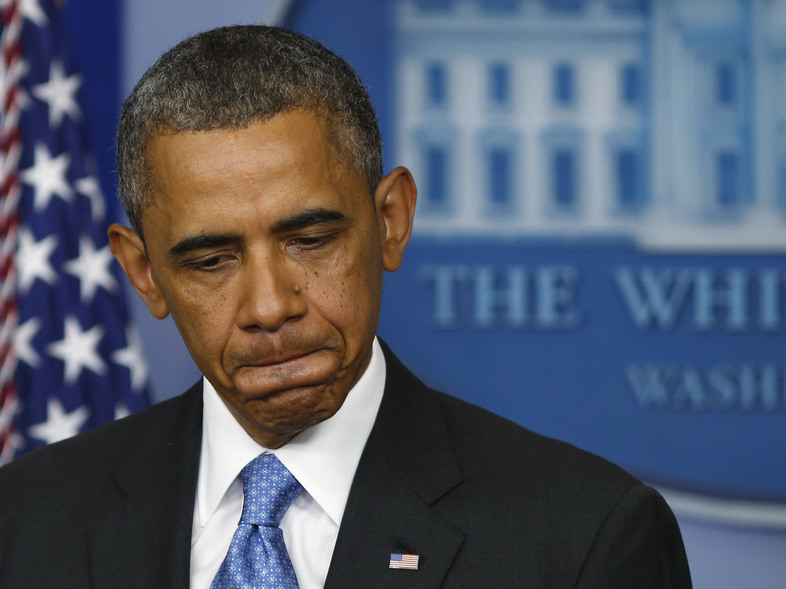 President Obama at the White House on Friday, as he spoke about the death of Trayvon Martin and the national discussion that the case has generated. (Larry Downing /Reuters /Landov)