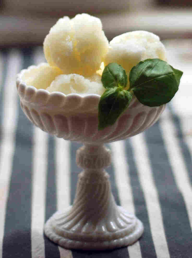 Lemon Basil Sorbet