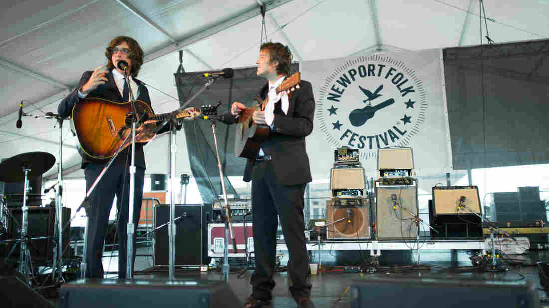 The Milk Carton Kids perform at the 2013 Newport Folk Festival.