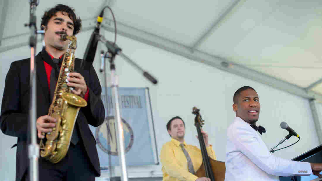 Jon Batiste and Stay Human perform at the 2013 Newport Jazz Festival.