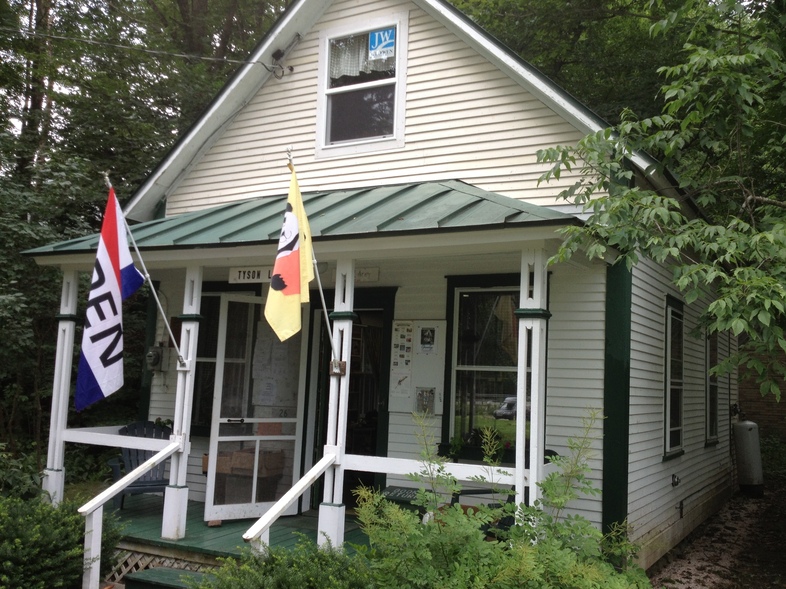 The Tyson Library in Ludlow, Vt., is required to support itself independently; public libraries in Vermont receive no state funding. (Neda Ulaby/NPR)