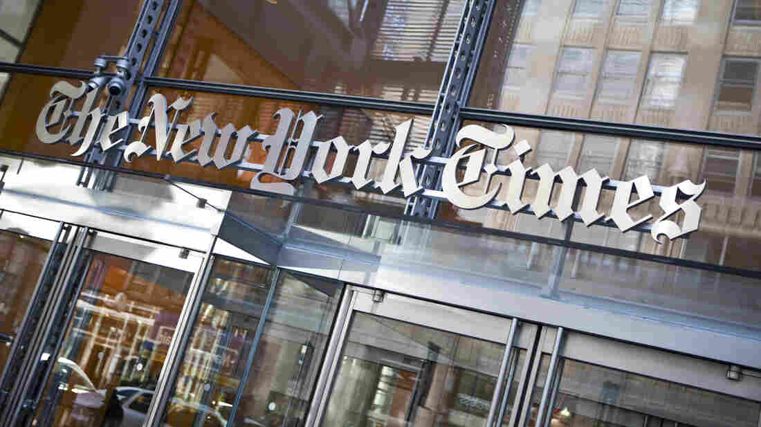 The New York Times' headquarters building.