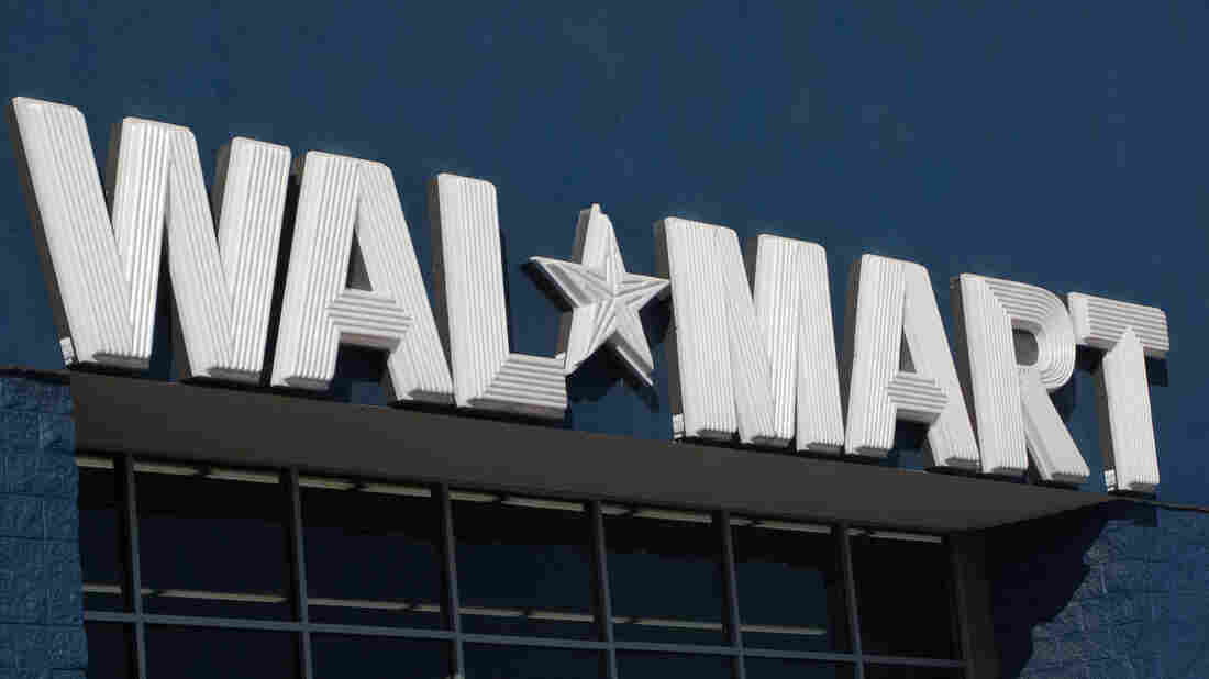 The sign outside of a Wal-Mart store in Norwalk, Conn.