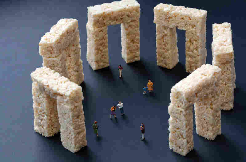 Rice Krispies Treats Stonehenge: "Famous landmarks always look different from how they appear in photographs."