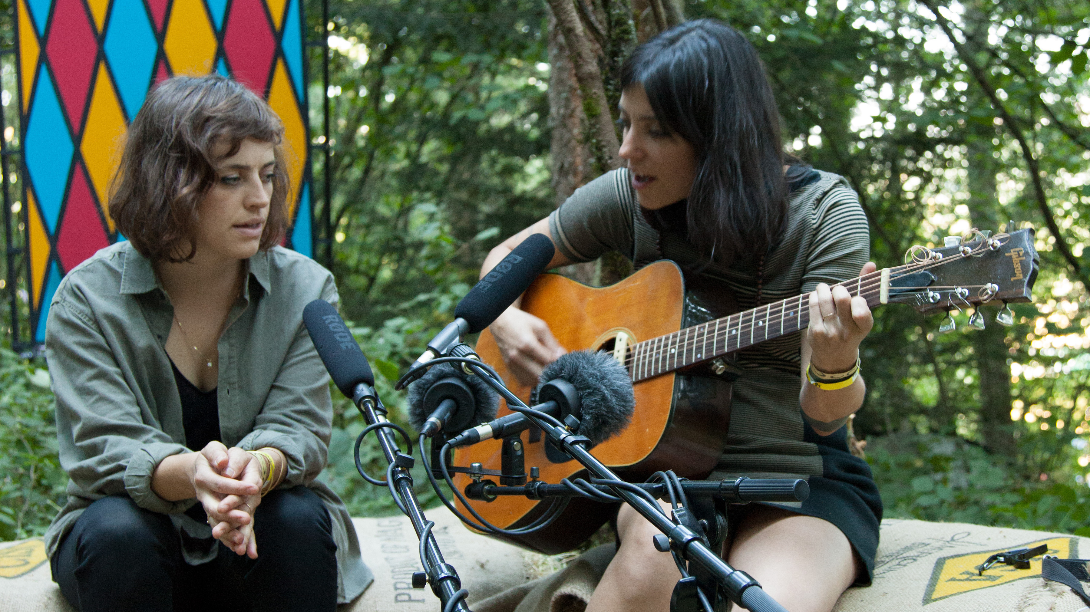 Sharon Van Etten (right) performs "Tarifa" for KEXP. (KEXP)