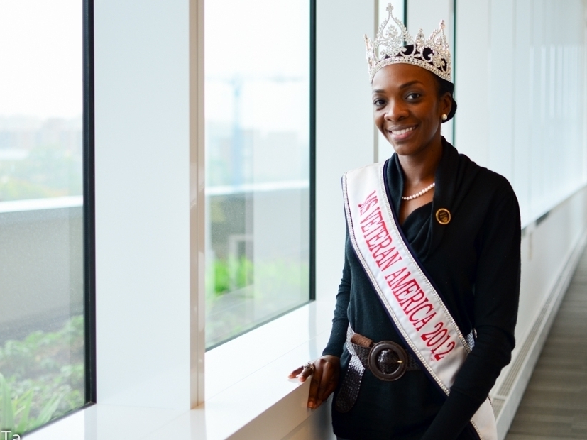 Ms. Veteran America Denyse Gordon's knowledge of military history helped her win the crown. (NPR)