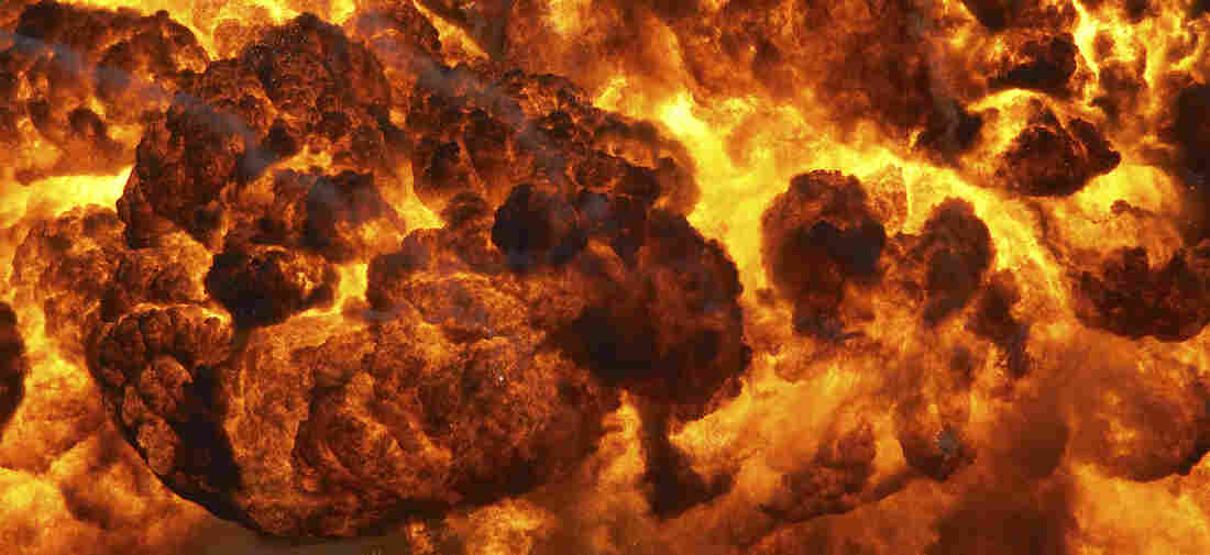 A fiery explosion