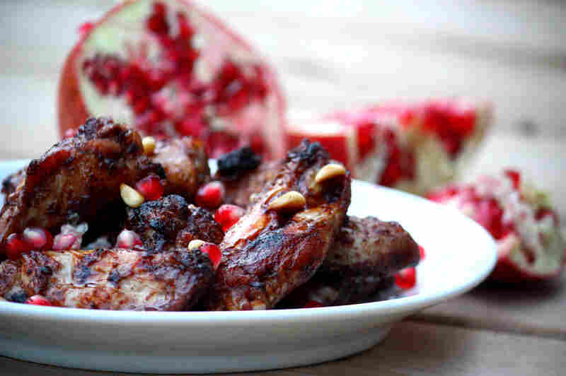 Triple-Pomegranate Roast Chicken Wings