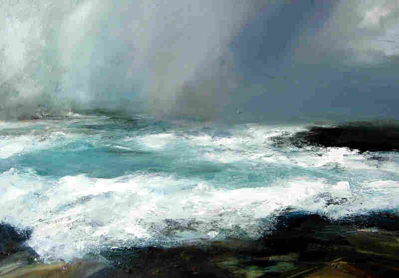 "I knew at once that the work of Ruth Brownlee, Shetland Island artist and relative of my wife, contained the necessary elements of light, emotion, ambience, and the sea," says Blackman. Pictured here is Breckon Storm. 