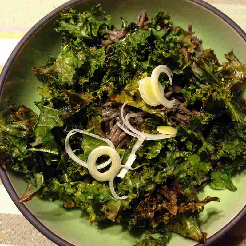 Black Sesame Soba Noodles with Crispy Kale