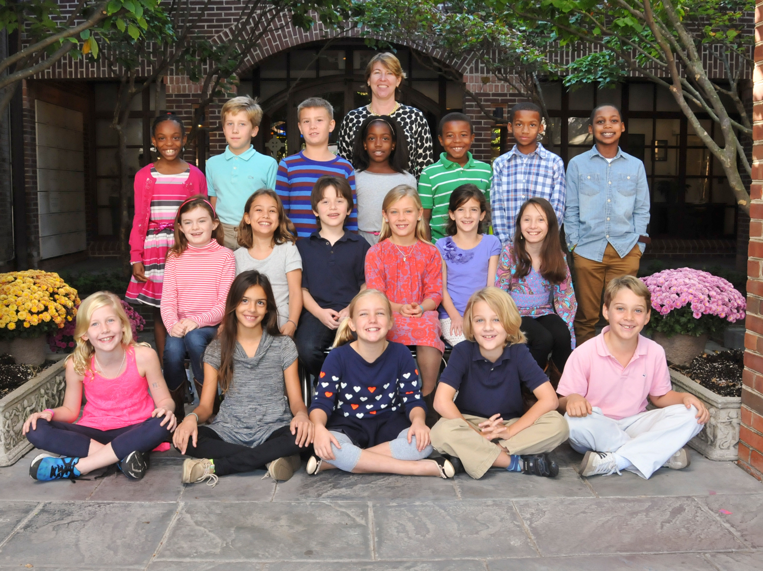 Ms. James' class at St. Patrick's Episcopal Day School in Washington, D.C. wrote in to <em>Morning Edition</em> with their reactions to a story. (Courtesy of Mary Beth James)