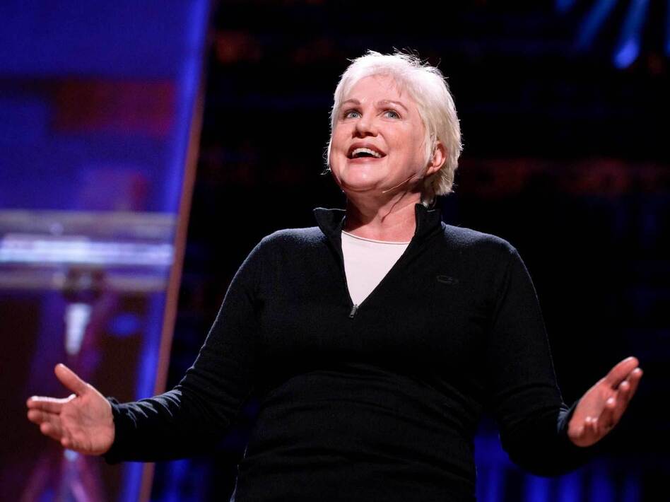 "I felt so lucky to be Catholic and I loved the Catholic school and I loved the nuns ... then when it came to the belief part of it I was always a little bit skeptical" — Julia Sweeney (James Duncan Davidson/TED)