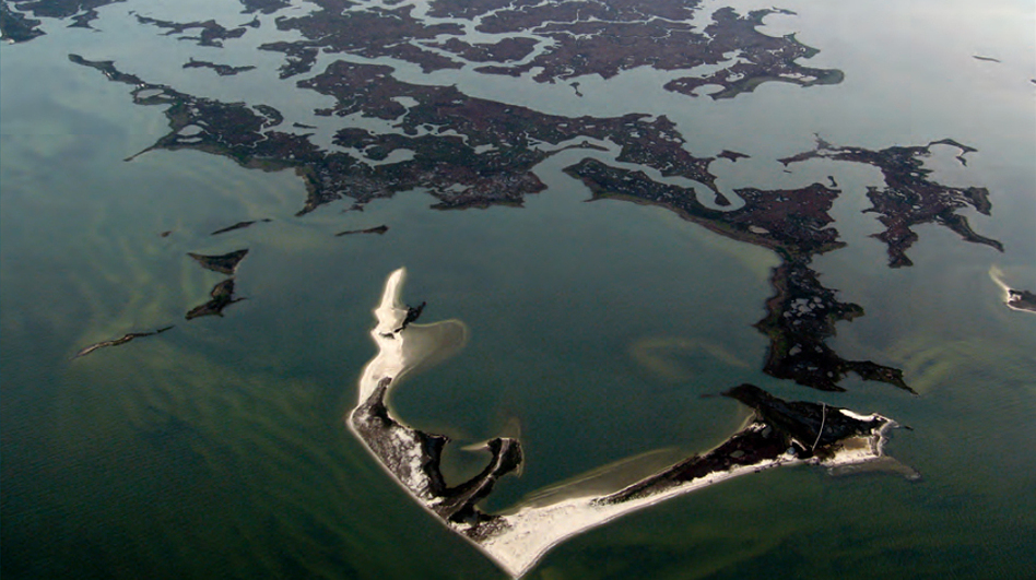 Saltwater wetlands that include marshes and shoals on Virginia's Atlantic coast. U.S. coastal wetlands losses were 25 percent greater from 2004-2009, according to a recent federal study. (U.S. Fish and Wildlife Service)
