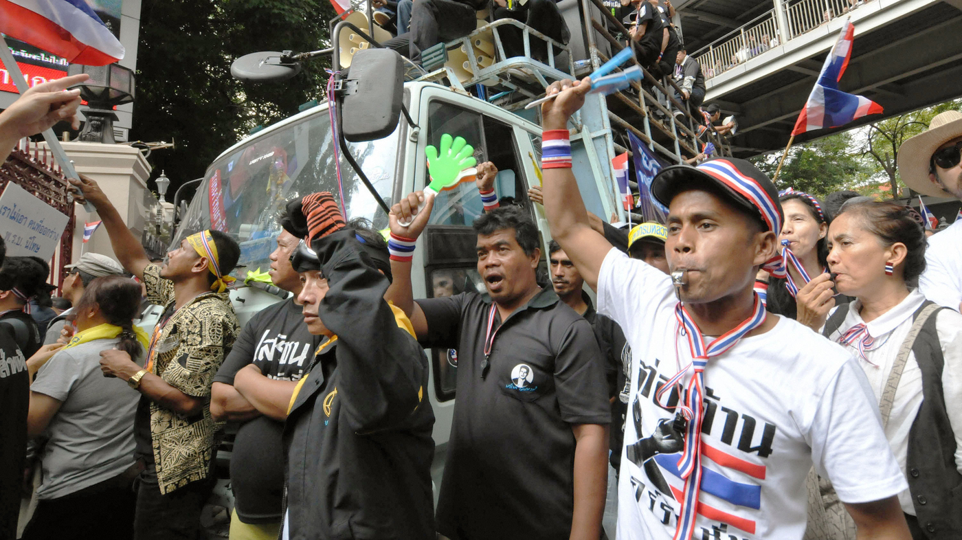 Anti-Government Demonstrations Rock Thai Capital : The Two-Way : NPR