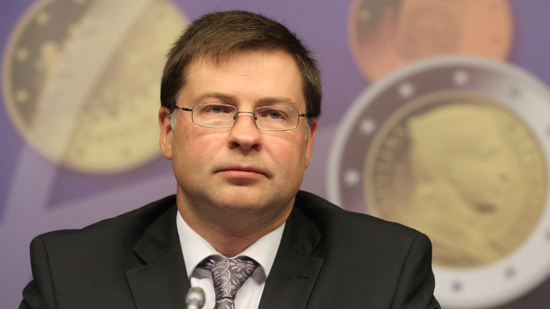 Latvian Prime Minister Valdis Dombrovskis. (Yves Logghe/AP)