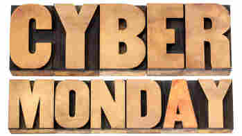 Cyber Monday is an online shopping and marketing concept.