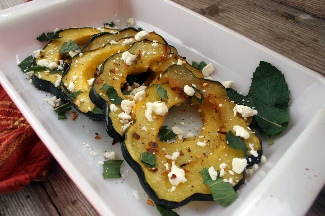 Roasted Squash With Mint And Feta