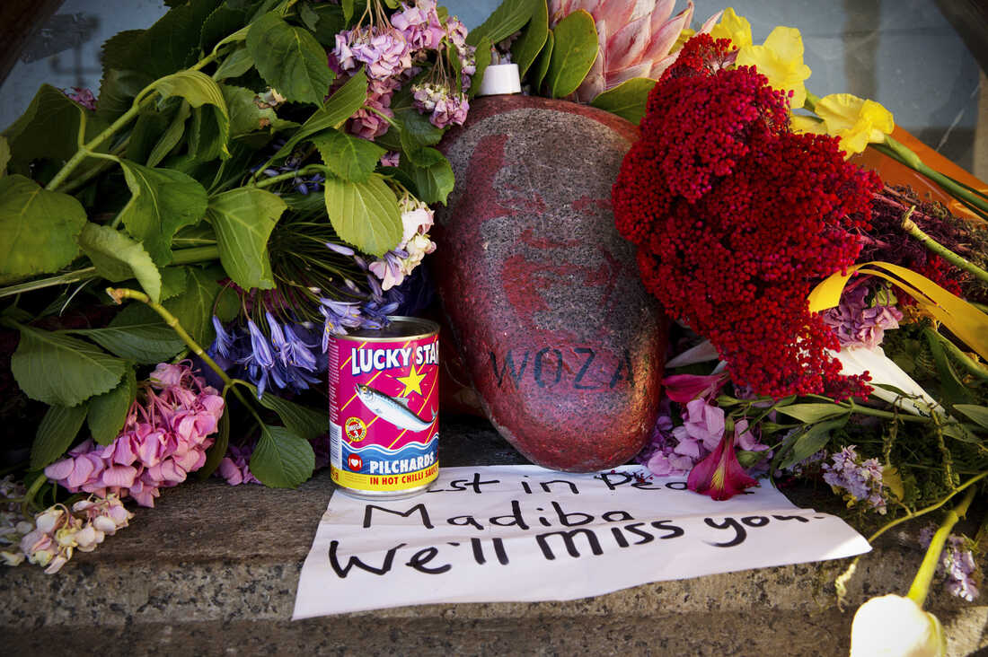 This was one of the very first tributes left at the City Hall in the early hours of the morning after Mandela's passing. Lucky Star Pilchards were one of Mandela's favorite foods. He often joked that he preferred very simple food and is rumored to have still eaten the same simple meals as he received when he was in jail.