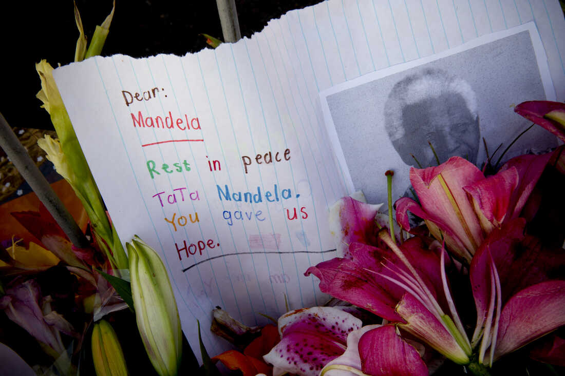 Mandela is most often referred to by his clan name – Madiba – or as "Tata", which means father in the Xhosa (his tribe) language. This tribute says goodbye to a father.