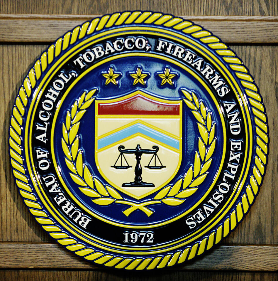 The seal of the US Bureau of Alcohol, Tobacco, Firearms and Explosives photographed in 2007. (AFP/Getty Images)