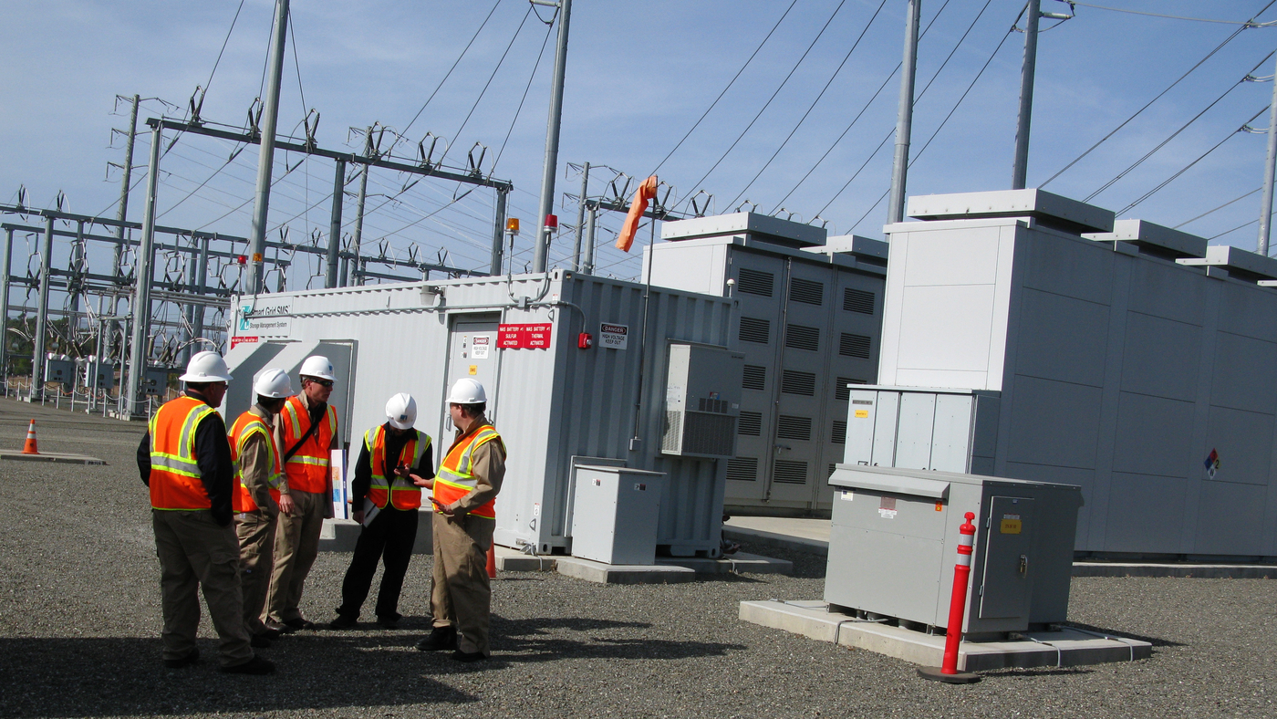 Big Batteries Needed To Make Fickle Wind And Solar Power Work NPR