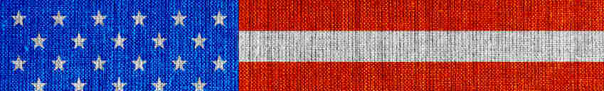 Closeup of American flag