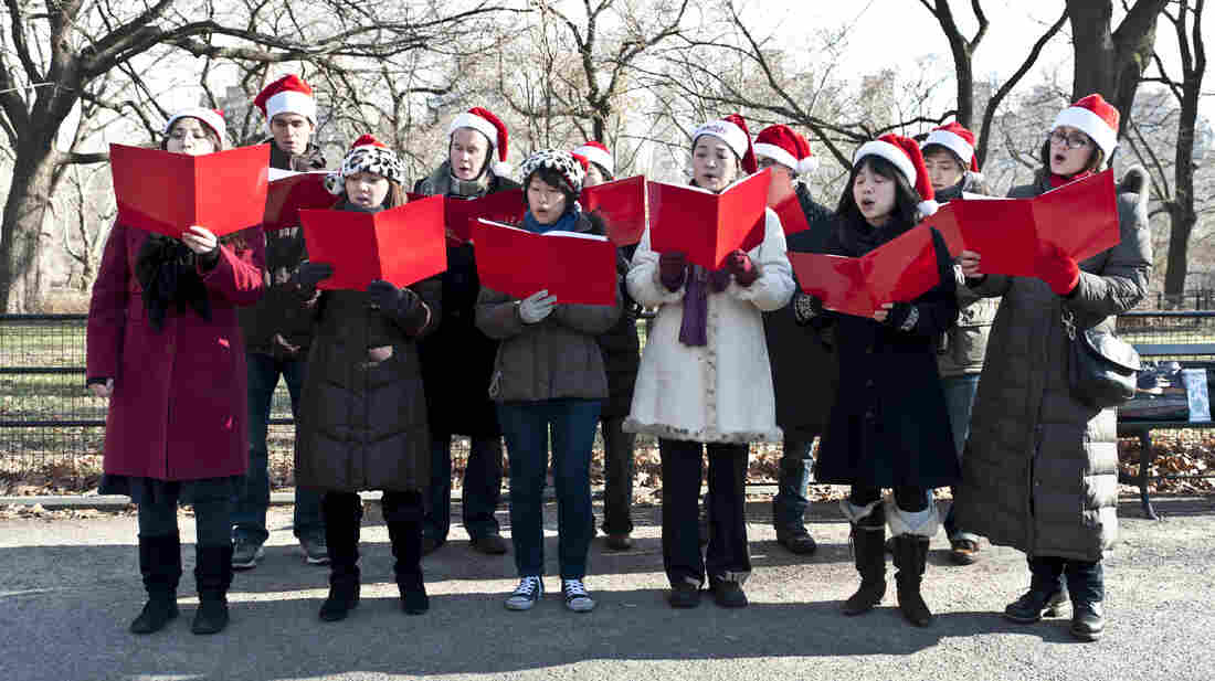 Christmas carolers.