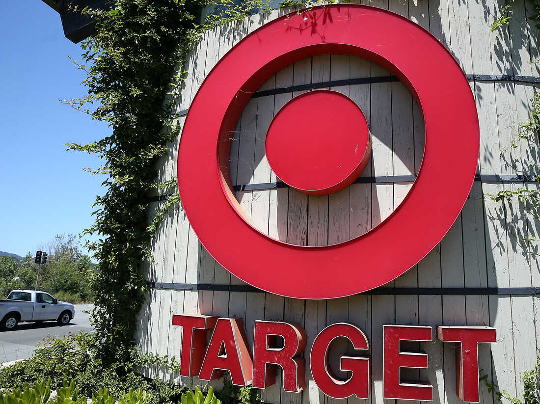 The sign in front of a Target store in Novato, Calif.