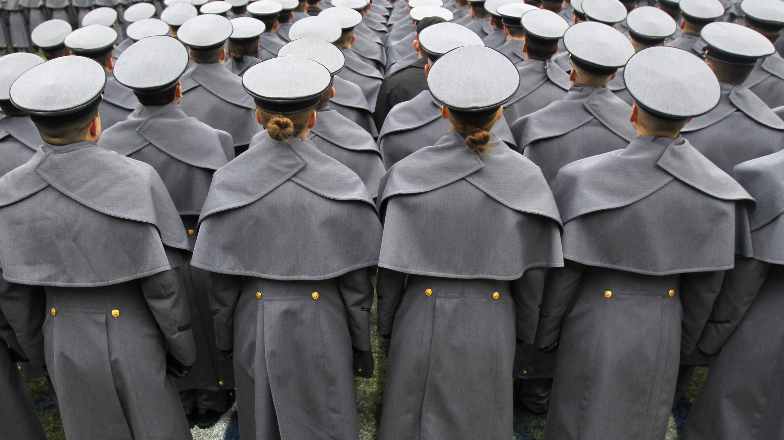 Cadets from the United States Military Academy at the 2012 Army-Navy football game.